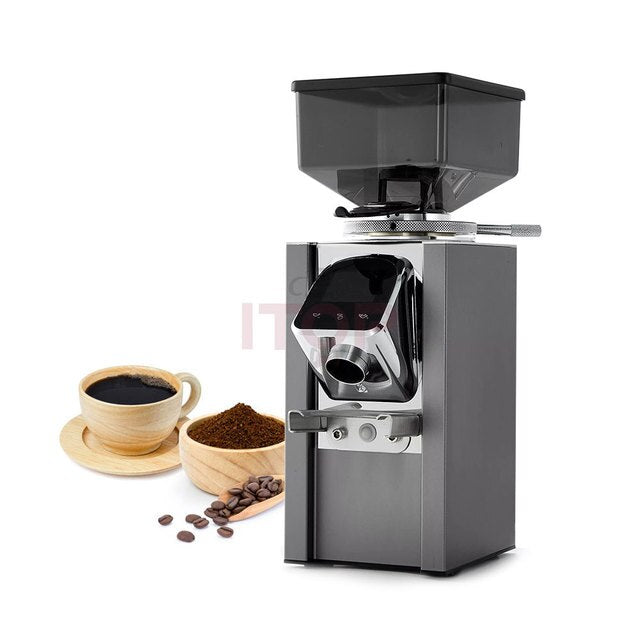 Bremen Coffee Grinder 64mm Carbon Steel Burrs Touch Operation 11 Gears Timing Quantitative Electric Coffee Mills